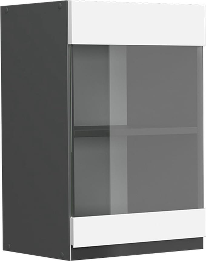 Vicco R-Line Glazen keukenkast – 40 cm J-vorm Wit