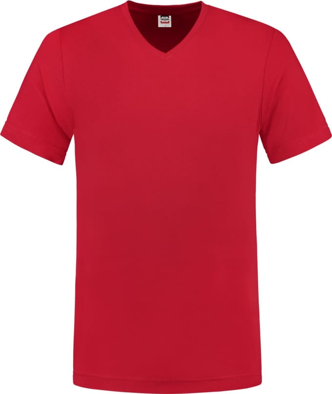 Tricorp T-shirt V Hals Slim Fit 101005 Rood - Maat 5XL