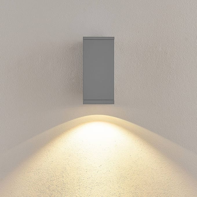 Deko-Light LED buiten wandlamp ShoreLine Pro Square, lichtgrijs, 830/840