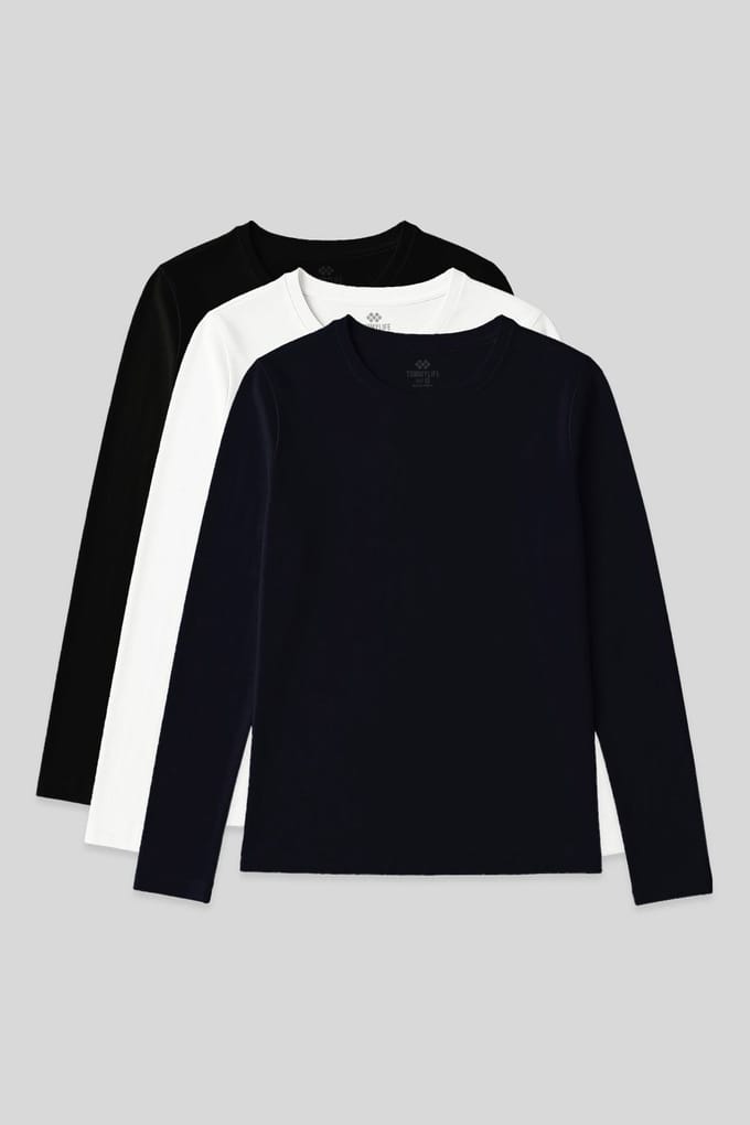 Dames Lange Mouwen T-shirt met Ronde Hals