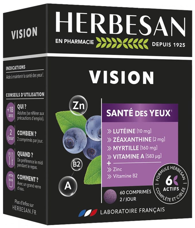 Herbesan Vision Ooggezondheid 60 Tabletten