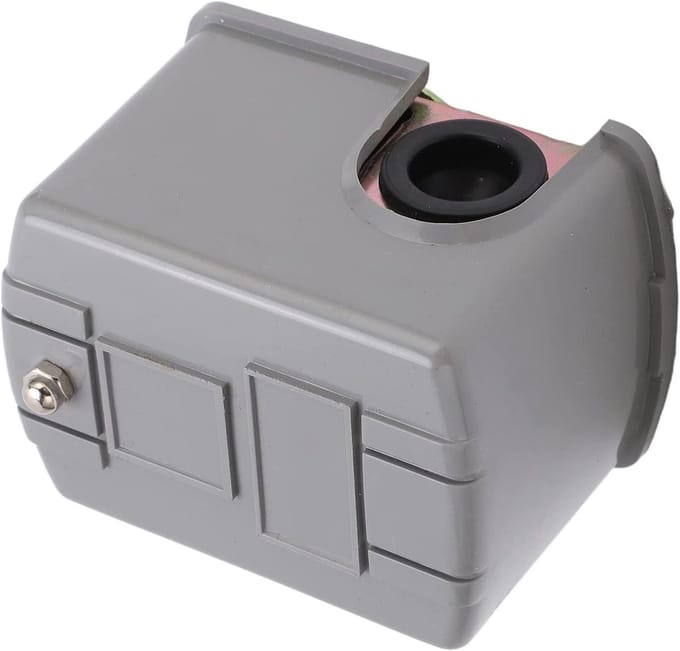 Waterpomp Drukschakelaar - Automatische Controller - Watersysteem Beheer - Instelbare Drukbereiken - 120-240V - Grijs