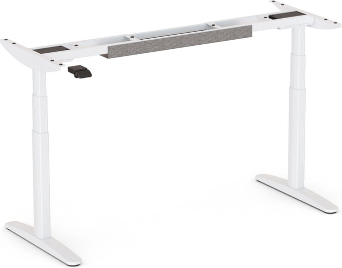 Worktrainer - OvalDesk Wit - Zit sta bureau frame - Hoogte 63,5 - 128,5 cm - Breedte 110 - 190 cm - Elektrisch onderstel - Memory display