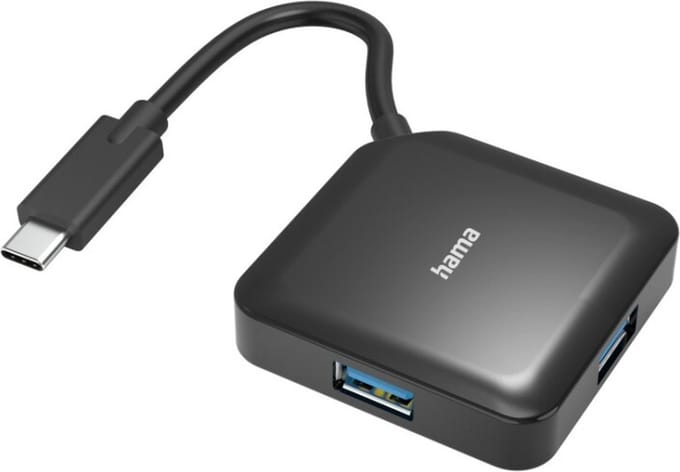 Hama USB-C (USB 3.2 Gen 2) multiport hub 4 poorten Zwart