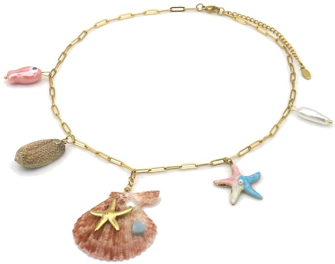 Ketting - RVS - grote bedels - 40-45 cm