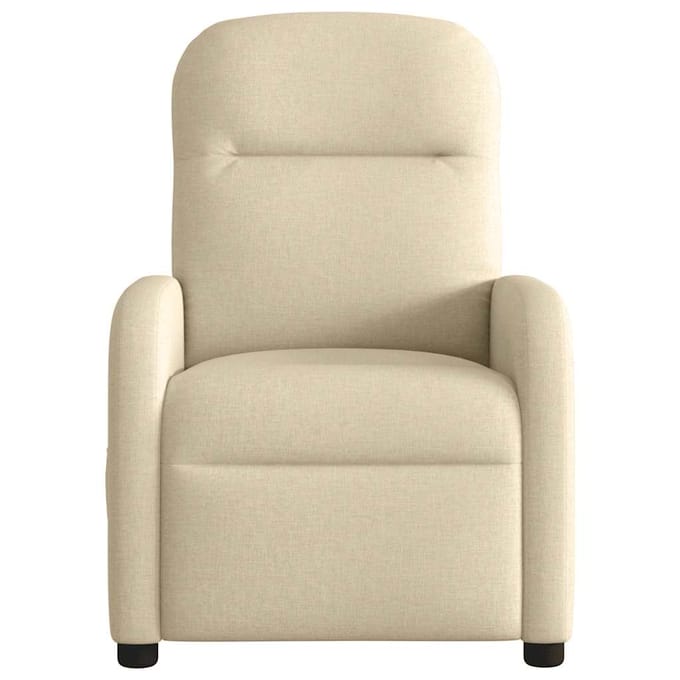 vidaXL - Fauteuil - verstelbaar - stof - crèmekleurig