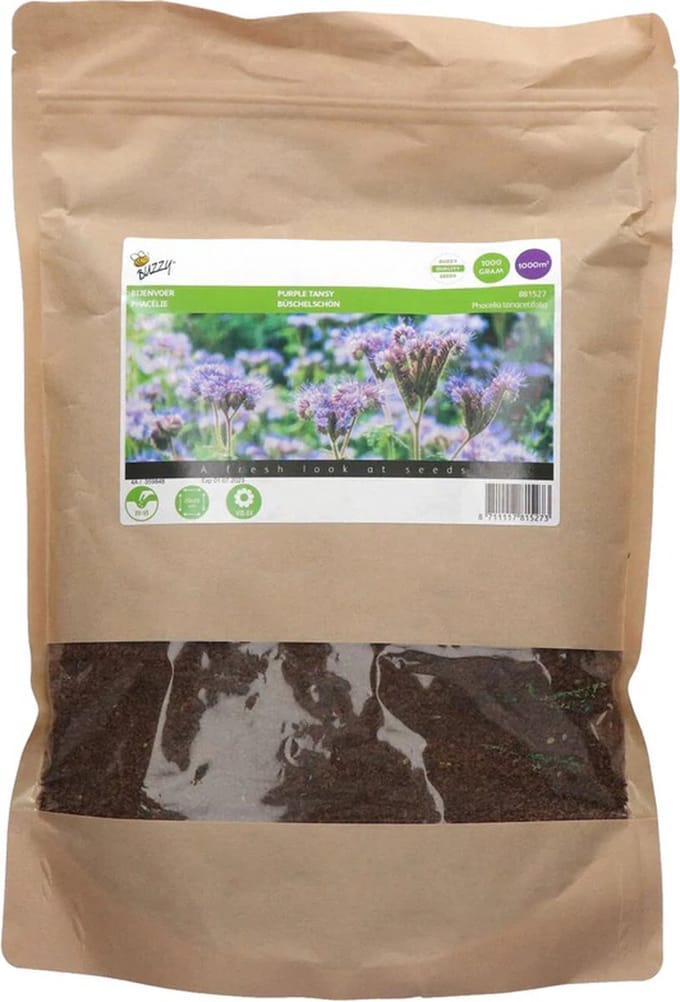 Bijenvoer (Phacelia tanacetifolia) 1 Kilo 1000m2