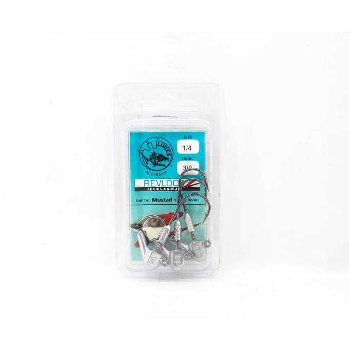 Tackle Tactics Revlockz HD NC Jig Head 1/4 oz 3/0 3/pak (9414) blue
