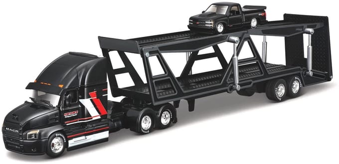Maisto Mack Anthem - Modelauto - Schaal 1:64 - Zwart/Zilver/Rood