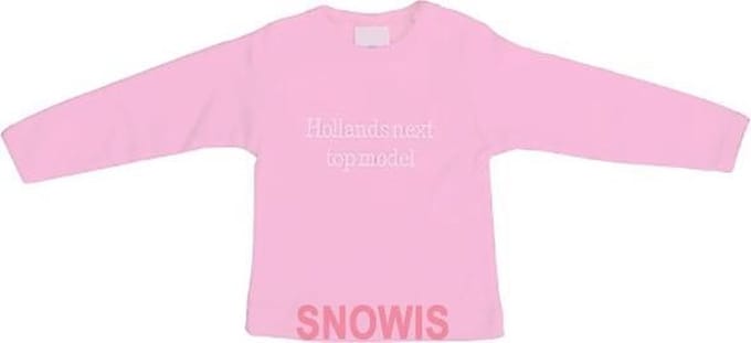 T-shirt "Holland next top model" Roze - Maat 110