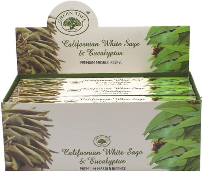 Green Tree Californian White Sage & Eucalyptus Wierook (12 pakjes a 15 gr)