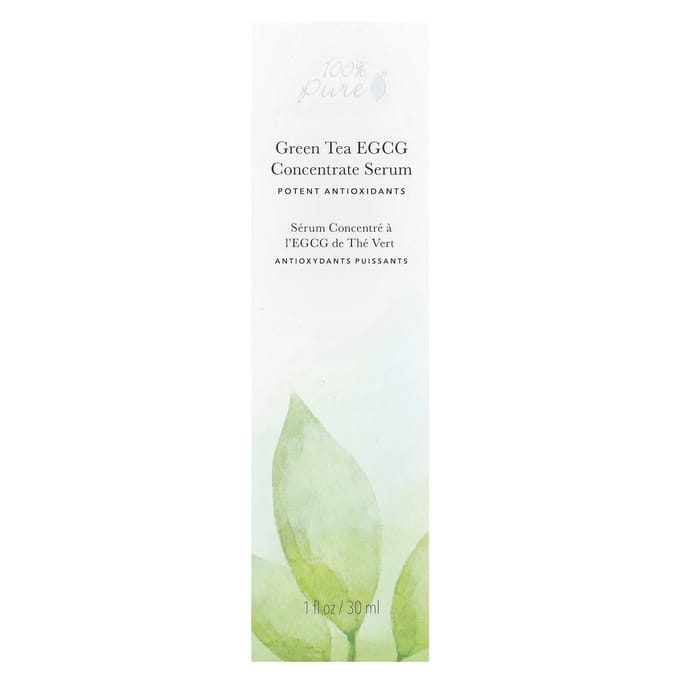 100% Puur, Groene Thee Egcg Geconcentreerd Serum, 30 ml(1 fl oz) white