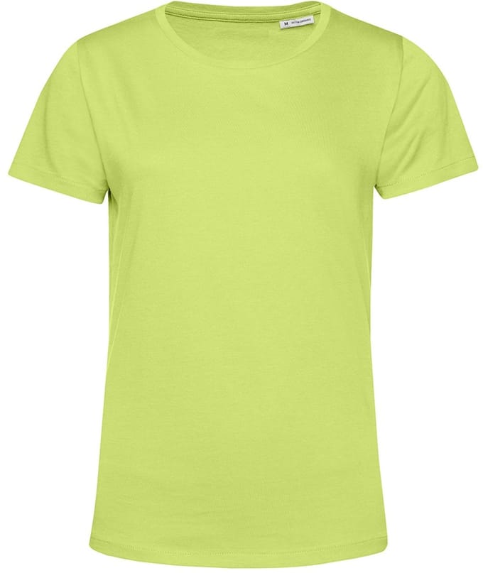 B&C Dames/dames E150 Organic T-Shirt met korte mouwen (Kalk groen)