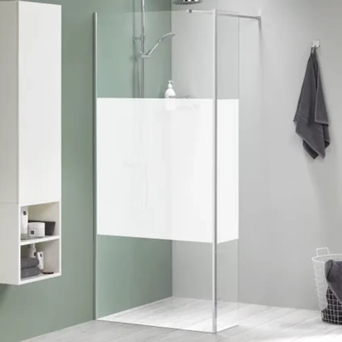 Sealskin Inloopdouche Mix&match 88x200cm - Geborsteld Staal Profiel - 8 Mm Helder Glas