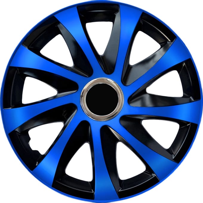 NRM DRIFT Extra - wieldoppen 16" - Set van 4 stuks - Blauw / Zwart