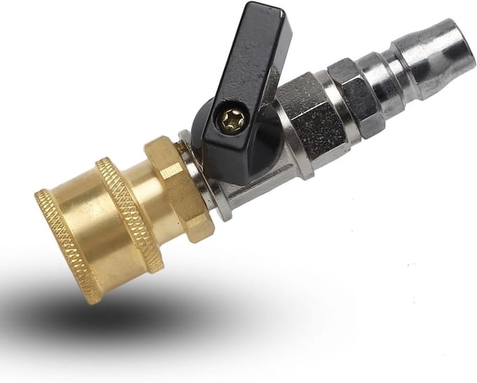 Persluchtafsluitkraan messing kogelkraan snelkoppeling luchtvulventiel adapter