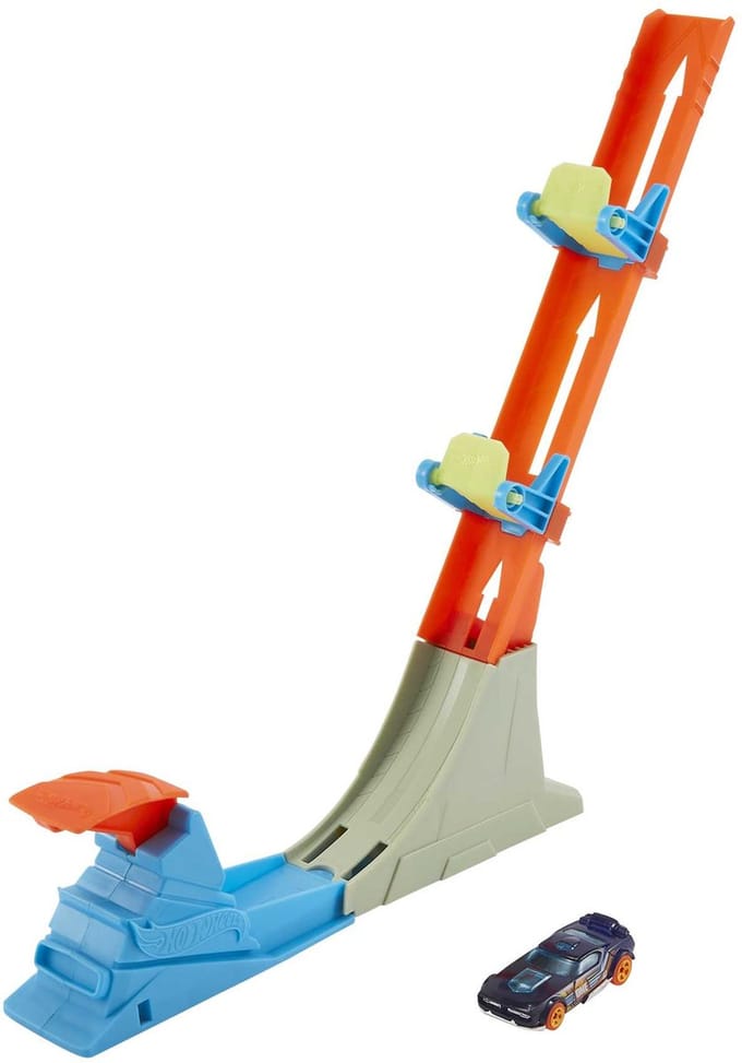 Hot Wheels Vertical Power Launch Baan met Auto