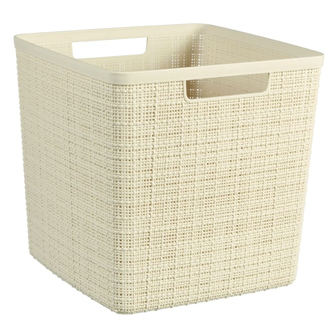 Curver Jute Opbergmand Cube - 17 liter - Gebroken wit