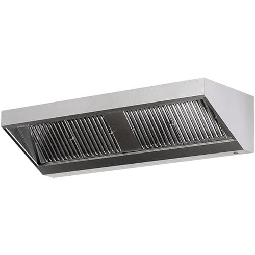 GGM Gastro Wandhaube - 2000mm - mit Filter & Lampe Zilver
