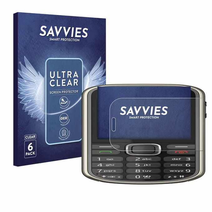 Savvies - Screenprotector voor Nokia 3720 classic - Folie Beschermfolie transparant 6 Stuks