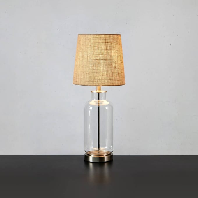 Markslöjd Tafellamp Costero, transparant/naturel, 61,5 cm