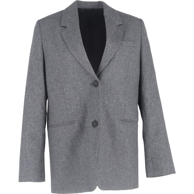 Totême single-breasted blazer in grijze wol