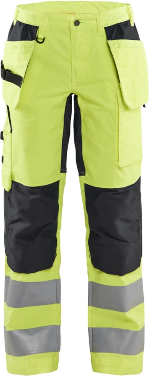 Blaklader Dames werkbroek High Vis met stretch 7163-1811 - High Vis Geel/Zwart - D25