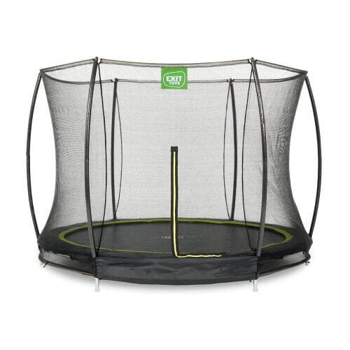 EXIT Silhouette Trampoline ø244cm - met Veiligheidsnet - Inground - Rond - Voor Kinderen - Zwart