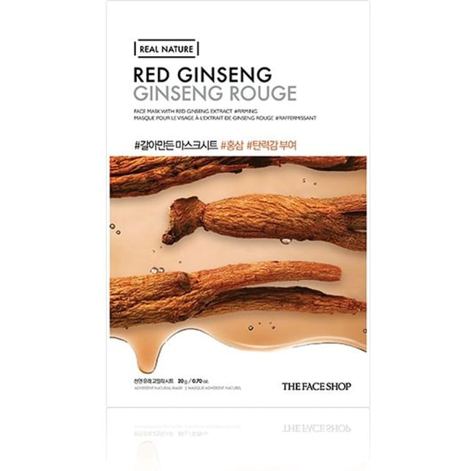 [PROMOTIE]THE FACE SHOP - Real Nature Face Mask - Red Ginseng - 1stuk