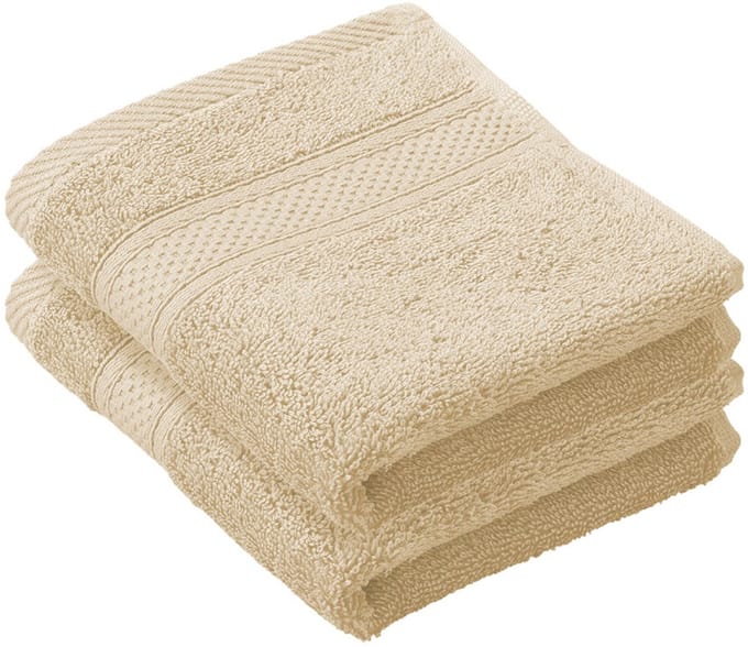 De Witte Lietaer Gastendoekje Stephanie Sand - 30 x 50 cm - 2 stuks - Beige - Katoen