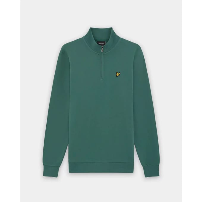 Lyle & Scott Sweat Half Zip Everglade Groen - Maat M - Heren - Quarter zip