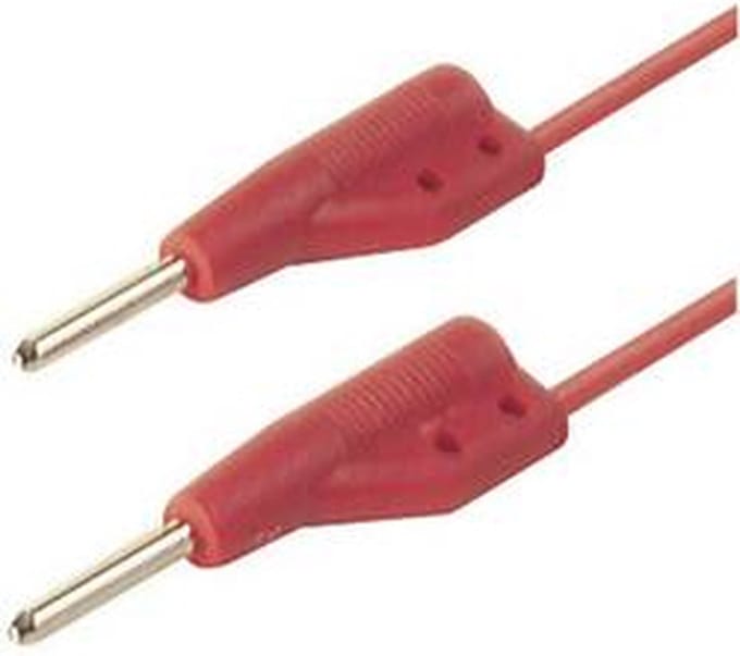 Hirschmann Test & Measurement MVL 2/100 rt Meetsnoer Stekker 2 mm Stekker 2 mm 1.00 m Rood 1 stuk(s)
