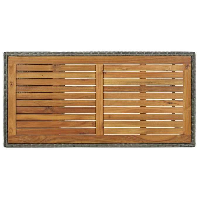 vidaXL - 5-delige - Tuinbarset - met - kussens - poly - rattan - grijs