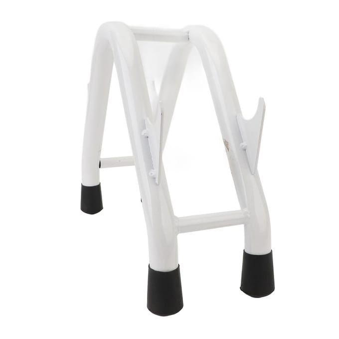 Dumbbellrek Stand IJzeren Driehoek Rubber Antislip 180lb Belasting Compact Gewichtshouder Fitness white