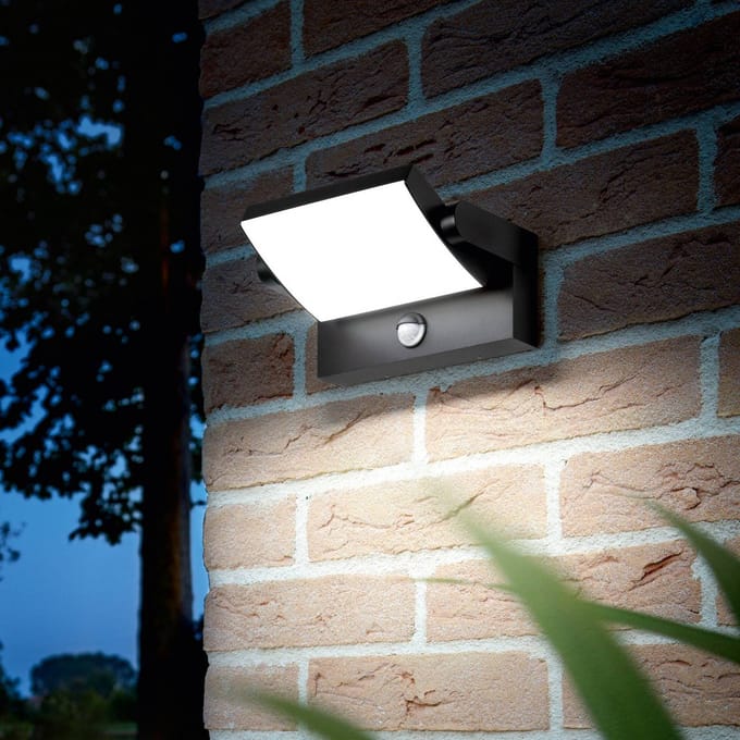 Ideal Lux LED buiten wandlamp Swipe Sensor, antraciet, IP54