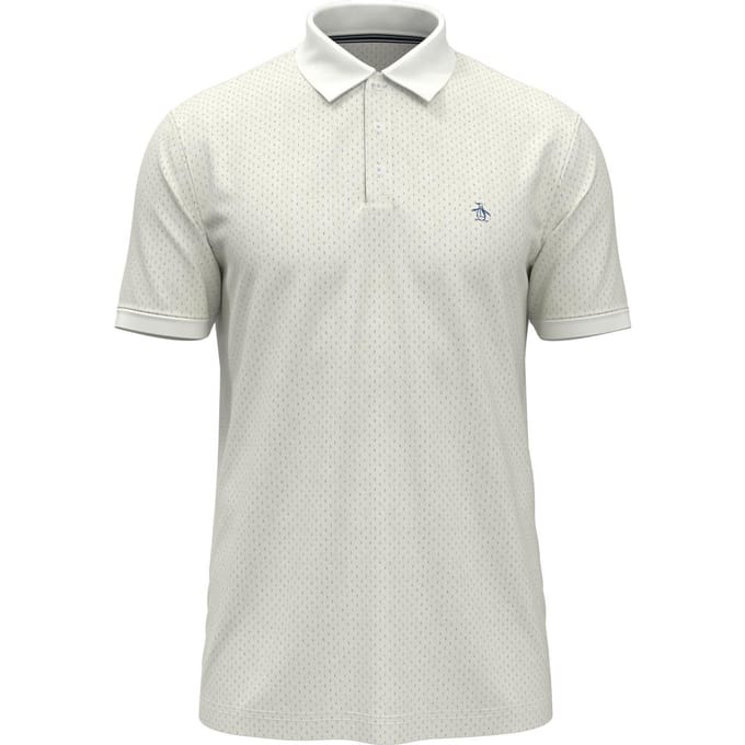 Original Penguin Heren Polka Dot Regular Poloshirt (Helder wit)