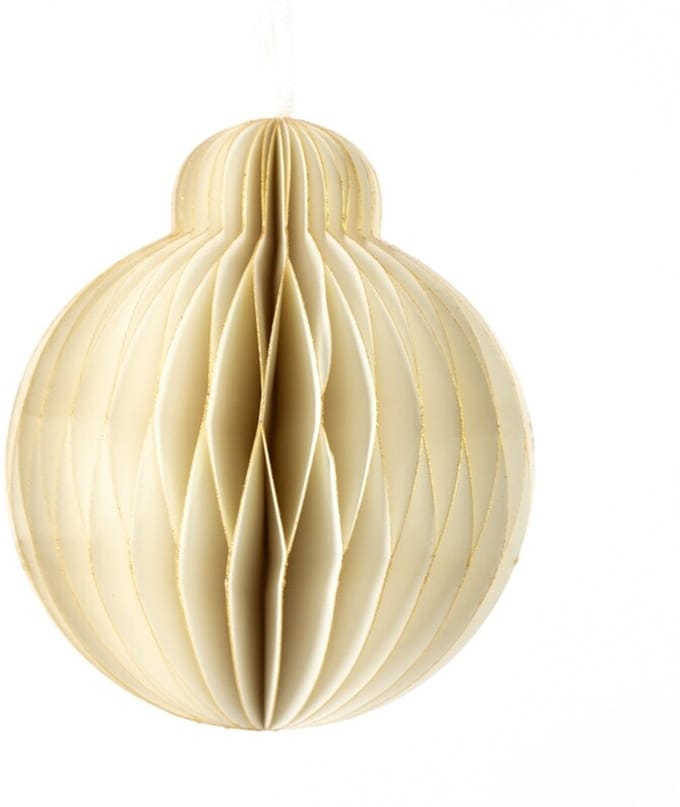 Papieren honeycomb hanger wit