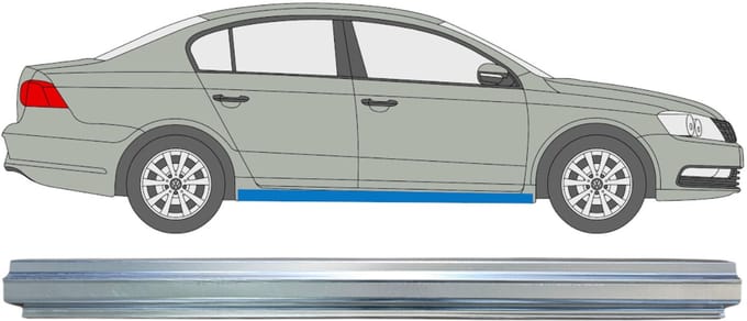 Reparatie dorpel voor Volkswagen Passat B7 2010-2015 / Rechts