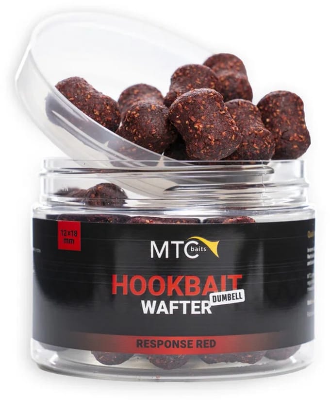 MTC Baits Hookbait Wafter Dumbell - Response Red - 12x18 mm - Rood