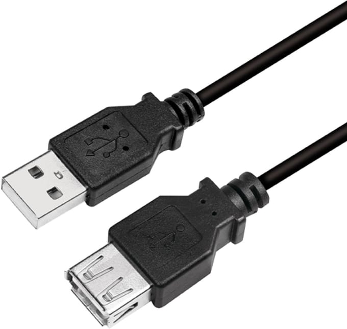 LogiLink CU0011B USB-kabel 3 m USB 2.0 USB A Zwart