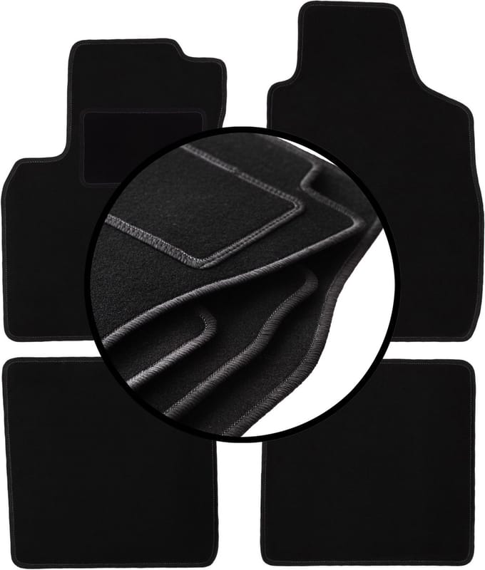 Complete set veloursmatten voor: Fiat Panda II hatchback (2002-2010)