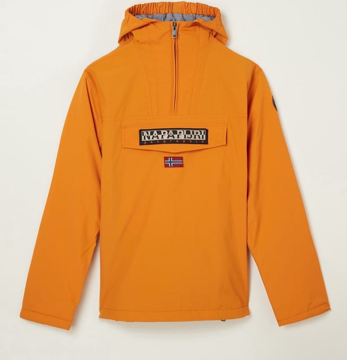 Napapijri Rainforest anorak met capuchon - Okergeel - Maat 152