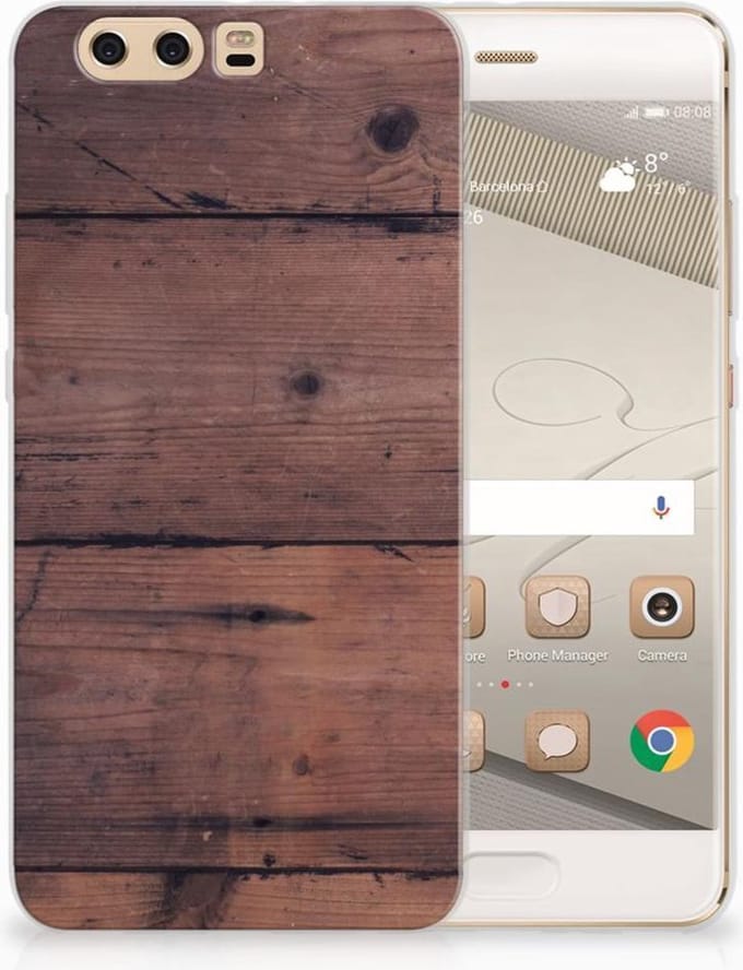 Huawei P10 Plus Bumper Hoesje Old Wood