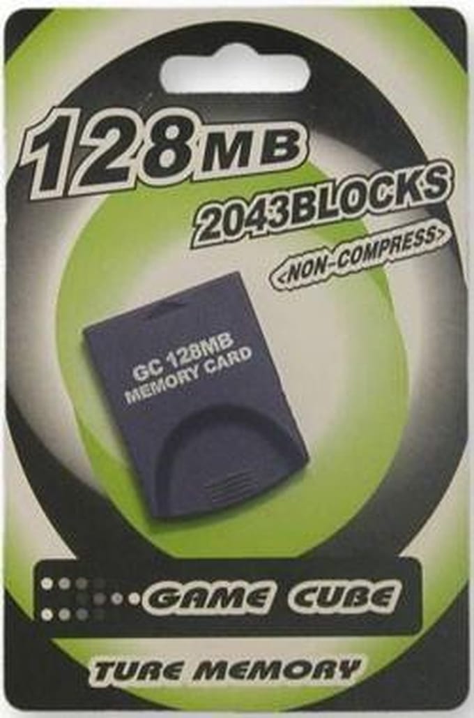 Dolphix Nintendo Wii en GameCube geheugenkaart - 128 MB / 2043 Blocks