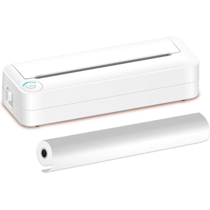 A4 draagbare papierprinter Thermisch printen Draadloos BT Connect Compatibel met iOS en Android wit