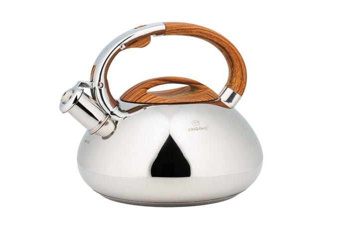Kinghoff 3274 - Fluitketel - RVS - 3 liter - houten handvat