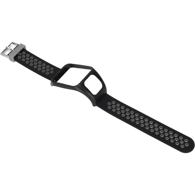 Smartwatch Band Siliconen Polshorlogeband Dubbel Kleurig met Gesp voor TOMTOM Runner3 donkergrijze kleur