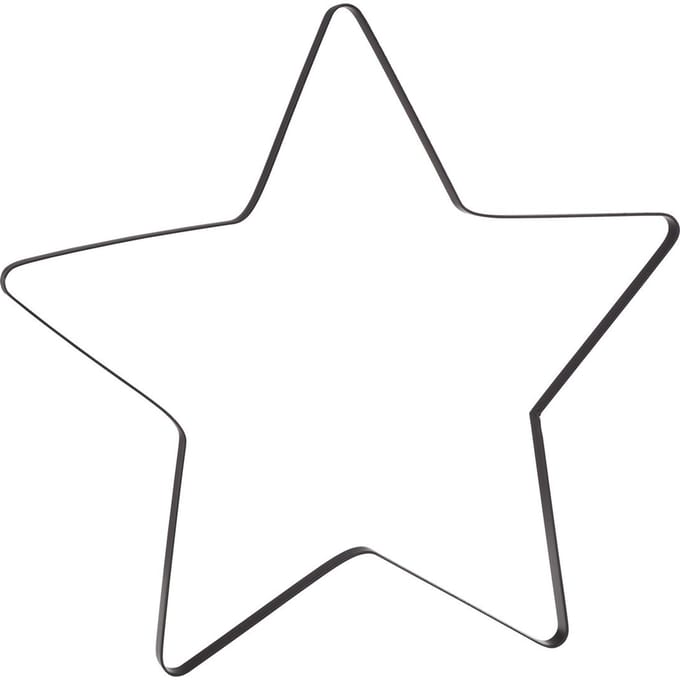 Metalen ring ster "Auri", zwart - Ø 40 cm
