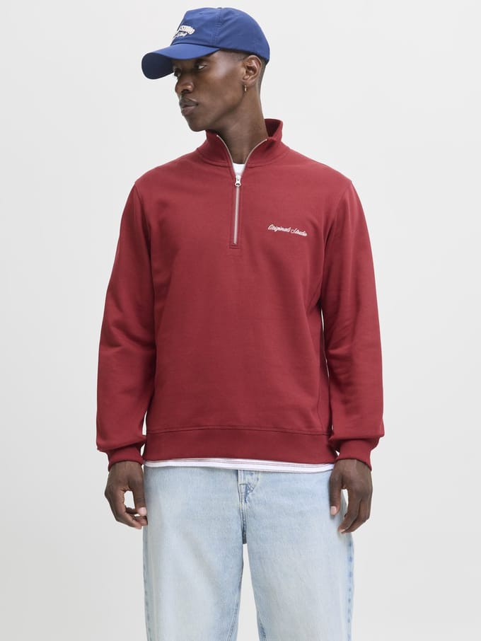 JACK&JONES - JORNORREBRO EMB SWEAT HIGH NECK SN - Heren - Sweaters