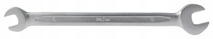 MJW Platte Ringsleutel 8x9mm - Dubbelzijdig CrV Staal